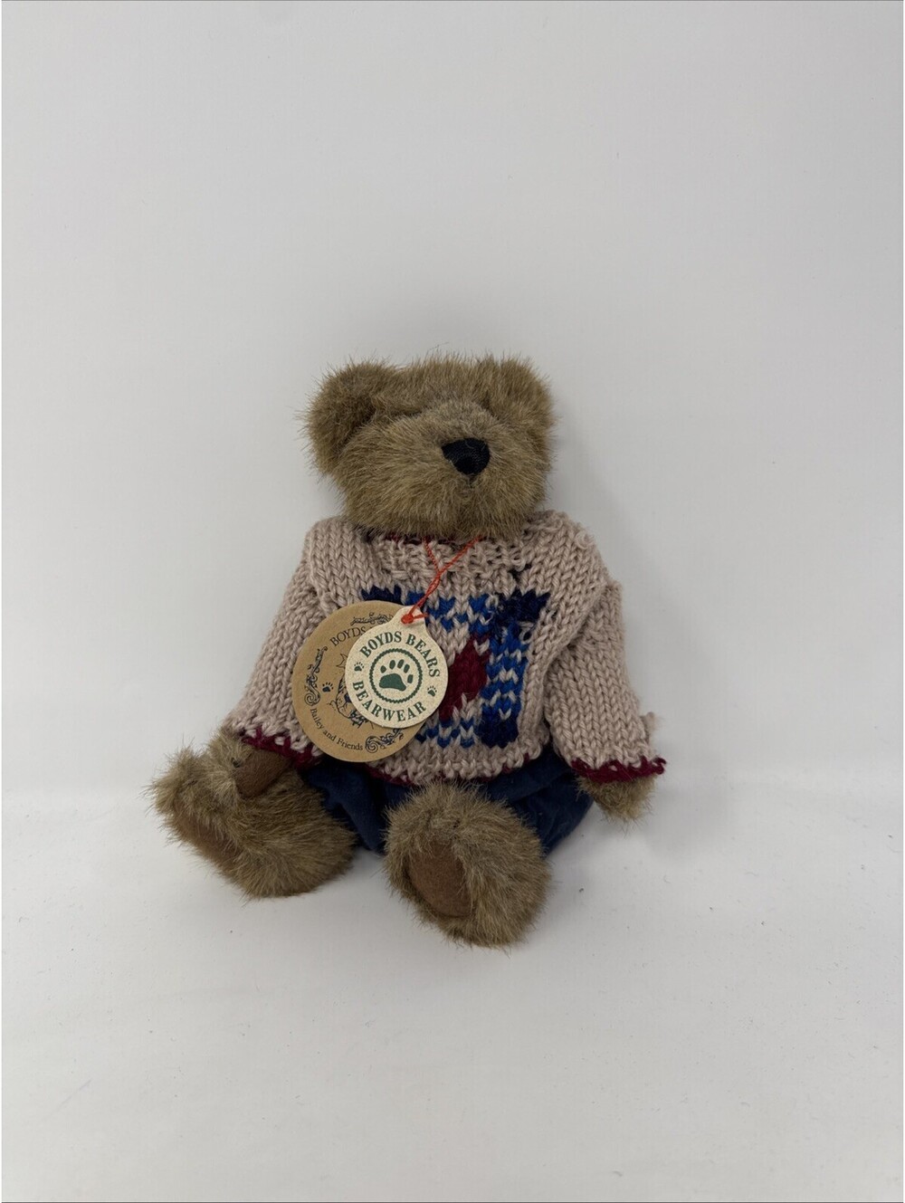 Matthew - Retired with Tags - Heart Sweater - Boyds Bears 1996 Fall #91756